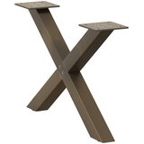  Noge za klub stolić u obliku slova X, 2 kom, prirodni čelik, 60 x (30-31) cm, čelik | shoptok.hr