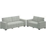  Dvodijelni set sofa s jastucima, svijetlo sivi baršun | Shoptok.si