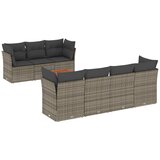  8-dijelni set vrtnih sofa od poliratana s jastucima sivi | shoptok.hr