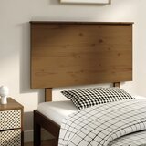 vidaXL Posteljno vzglavje medeno rjavo 94x6x82,5 cm trdna borovina Cene