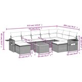  10-dijelni set vrtnih sofa s jastucima bež od poliratana | shoptok.hr