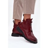 Boto Insulated Women's Ankle Boots with Zip Decorative Detail Bordeaux Roselle | shoptok.hr