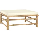 Maison Chic Vrtni stolček - Vrtni stoli za noge s kremno belo blazino bambus JS918, (21877454) | Shoptok.si
