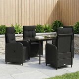 Set stolića za sofu s jastukom s jastukom 5 pcs Crna | shoptok.hr
