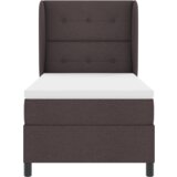 Box Posteljni okvir s prevleko in vzmetnico temno rjav 90x200 cm, (22052167) | Shoptok.si