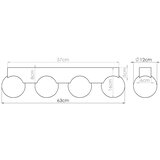 Sollux SL.1685 - plafonsko svetlo bulbo 4xG9/8W/230V bukva/bela | Eponuda.com