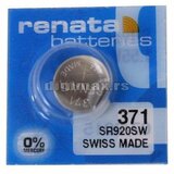 Renata baterija 371 1,55V Srebro oksid dugme baterija za SAT, Pakovanje 1kom Cene'.'