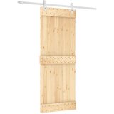  Klizna vrata 80 x 210 cm Čvrsta borovina (neobrađena) | shoptok.hr