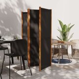 Sobna pregrada s 4 panela crna 280 x 180 cm | shoptok.hr