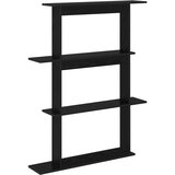  Polica zidna Crna 100 x 20 x 126 cm Konstruirano drvo | Shoptok.si