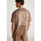 GRIMELANGE T-Shirt - Brown - Oversize Cene