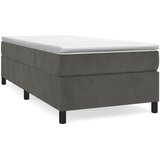 Box spring krevet s madracem tamnosivi 100x200 cm baršunasti | shoptok.hr