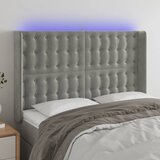  LED uzglavlje svjetlosivo 147 x 16 x 118/128 cm baršunasto | Eponuda.ba