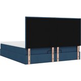 vidaXL Otomanski posteljni okvir z vzmetnico moder 160x200 cm blago | Shoptok.si