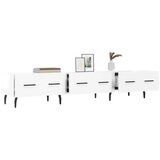 TV ormarić sjajni bijeli 150 x 36 x 30 cm od konstruiranog drva | Eponuda.com