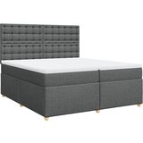  Krevet s oprugama i madracem tamnosivi 200 x 200 cm od tkanine | shoptok.hr