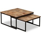  Set od 2 Uklapajuća Stolića od Obnovljene Tikovine | shoptok.hr