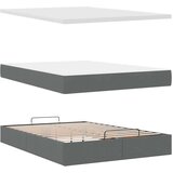vidaXL Otomanska postelja z vzmetnico siv 140x190 cm blago | Shoptok.si