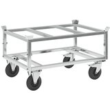Kongamek transportni voziček za palete, pocinkan, višina 655 - 835 mm, z zavoro Cene