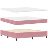 vidaXL Postelja z vzmetnico z vzmetnico Roza 180 x 200 cm Žamet, (5000127174) | Shoptok.si