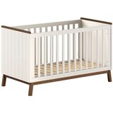 Vipack Bež dječji krevet od masivnog bora s uklonjivom stranicom/s podesivom visinom 70x140 cm Sezane – Cijene