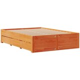 vidaXL Okvir kreveta bez madraca s ladicama 160 x 200 cm od borovine | shoptok.hr