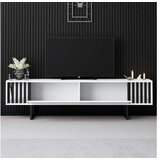 Hanah home TV komoda Chrome Line, 180x48x30 cm, Bijelo-Crna | Eponuda.ba