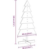 vidaXL Lesena dekorativna novoletna jelka rjava 120 cm trdna borovina | Shoptok.si