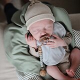 FRIGG® tolažilna duda rope natural rubber night stone blue & cream | Shoptok.si