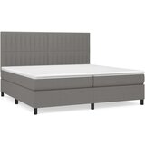  Krevet s oprugama i madracem tamnosivi 200 x 200 cm od tkanine | shoptok.hr