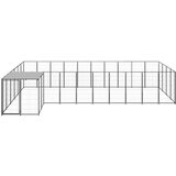 vidaXL kavez za pse crni 13,31 m² čelični | shoptok.hr