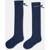 Dagi Navy Blue Girls Bow Knee Socks Cene