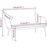  Klupa krem 110 x 76 x 80 cm baršunasta | shoptok.hr