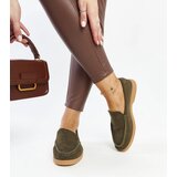 Gemre Dark Green Suede Rumay Loafers | Shoptok.si