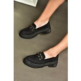 Fox Shoes P6520342002 Women's Black Suede Thick Soled Casual Shoes cene