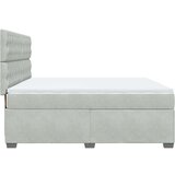 vidaXL Krevet s oprugama i madracem svjetlosivi 180x200 cm baršunasti | shoptok.hr