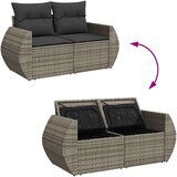 vidaXL 8-dijelni set vrtnih sofa od poliratana s jastucima sivi bagrem | shoptok.hr