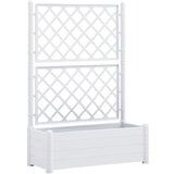 Furnova Vrtno cvetlično korito z oporno mrežo 100x43x142 cm PP belo, (21920724) | Shoptok.si
