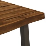 Stol za blagovanje s prirodnim rubom 160 x 80 x 75 cm Prirodna - Prirodno kava 160 x 80 x 75 cm Živi rub | shoptok.hr