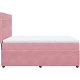  Krevet s oprugama i madracem ružičasti 140x190 cm baršunasti | shoptok.hr