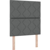 vidaXL Box Spring Postelja z Blazino & LED Temno Siva 90x190 cm Tkanina | Shoptok.si