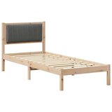  Posteljni okvir z oblazinjenim vzglavjem Temno siva 75 x 190 cm, (5000084066) | Shoptok.si