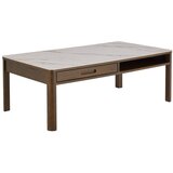 Actona Bež/tamno smeđi stolić za kavu s keramičkom daskom 70x130 cm Southampton – Cijene