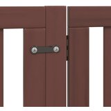  Vrata za pse s vratašcima 12 panela sklopiva 960 cm drvo topole Smeđa 80 x 90 x 2 cm | shoptok.hr