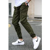 Madmext Men's Cargo Pocket Khaki Pants 5447