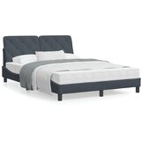 vidaXL Posteljni z vzmetnico temno siv 140x190 cm žamet Cene
