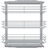  Kuhinjska izvlačna žičana košara s 3 razine srebrna 47x35x56 cm | Eponuda.com