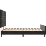vidaXL Postelja Črna 140x190 cm Velur | Shoptok.si