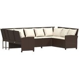  Vrtna sofa s jastucima smeđi poliratan | Eponuda.com