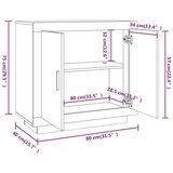 vidaXL komoda boja hrasta sonome 80x40x75 cm od konstruiranog drva | shoptok.hr